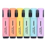 TWOHANDS Highlighter,Chisel Tip Marker Pen,6 Assorted Pastel Colors, for Adults & Kids,with Large Ink Reservoir for Extra Long Marking Performance 20079